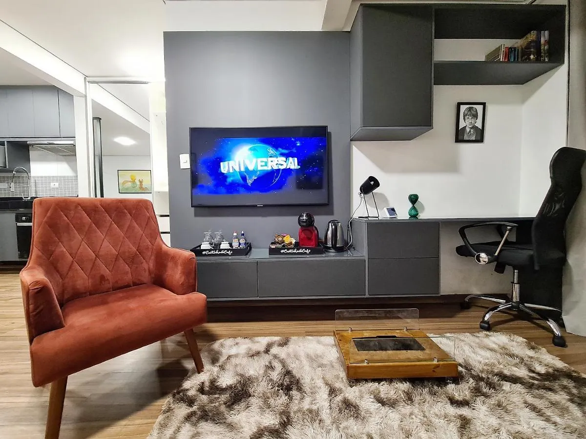 Loft Cama King 3 Min Do Centrinho Apartment Campos do Jordao Brazil